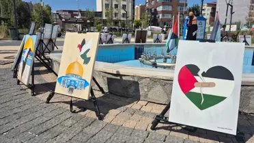 Eyüp Güzel'in Filistin Temalı Sergisi Doğubayazıt'ta