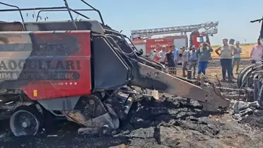 Aksaray'da Yangın: Traktör ve Balya Makinesi Zarar Gördü