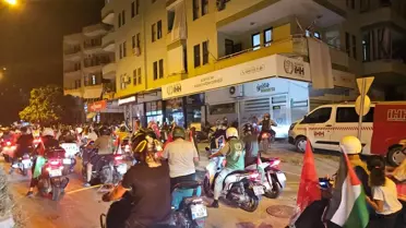 Alanya'da Gazze'ye Destek Motosiklet Konvoyu