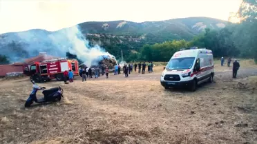 Taşova'da Yangın: Bin Balya Saman ve Araç Kül Oldu