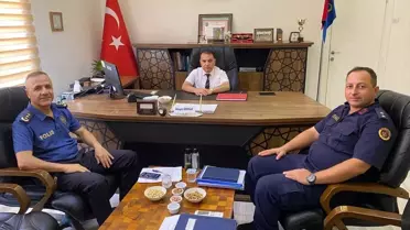 Kaymakam Duru, Jandarma Komutanı Özdoğan'ı Ziyaret Etti