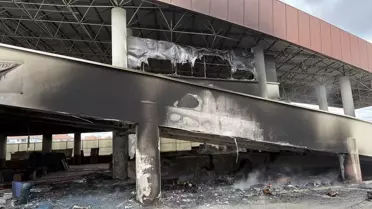 Çubuk'ta Halk Pazarında Yangın