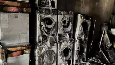 Hatay'da Beyaz Eşya Deposunda Yangın