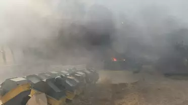 Aksu'da Otluk Alanda Yangın