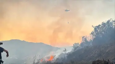 Alanya'da Orman Yangını Kontrol Altına Alınmaya Çalışılıyor