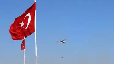 Alanya'da Orman Yangınına Havadan ve Karadan Müdahale