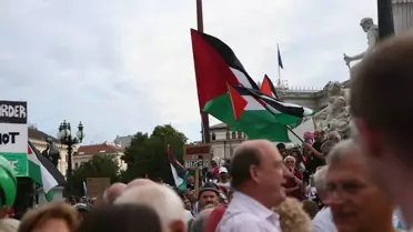 Viyana'da Filistin Destekçileri Protesto Düzenledi