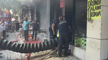 Aydın'da Ayakkabı Dükkanında Yangın