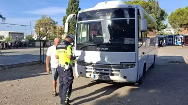 Ayvacık'ta Okul Servislerine Denetim