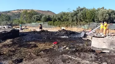 Erdek'te Hurdalıkta Yangın Çıktı