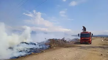Edremit'te Katı Atık Alanında Yangın