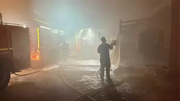 Ayvalık'ta Zeytinyağı Tesisinde Yangın