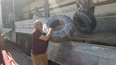 Beypazarı'nda Üreticilere Damla Sulama Borusu Dağıtıldı