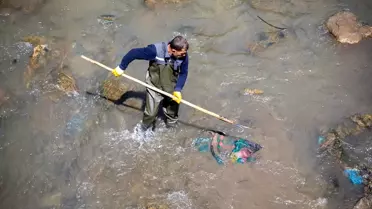 Bitlis'te Dere Temizliği Yapıldı
