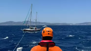 Bodrum'da Sürüklenen Tekne Kurtarıldı
