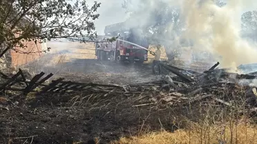 Bolu'da Anız Yangını Ahşap Evi Küle Çevirdi