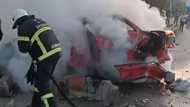Burdur'da Trafik Kazası: Sürücü Yaralandı