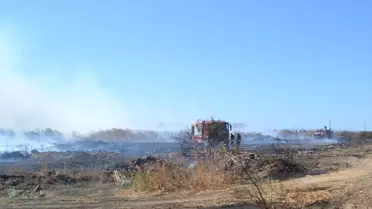 Mustafakemalpaşa'da Çalılık Yangını Söndürüldü