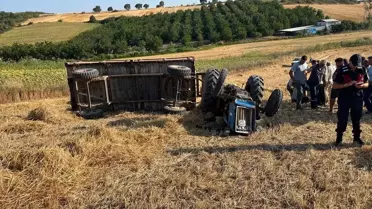Traktör Devrildi, Sürücü Hayatını Kaybetti