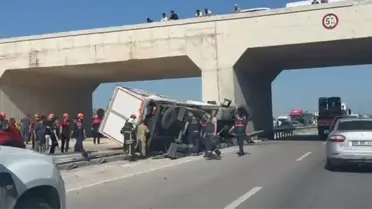 Köprüye Çarpan Kamyonun Sürücüsü Hayatını Kaybetti