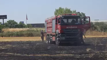 İnegöl'de Tarla Yangını Kontrol Altına Alındı