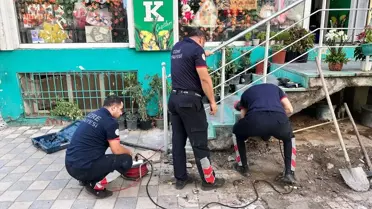 Cizre'de Sıkışan Kedi Yavrusu Kurtarıldı