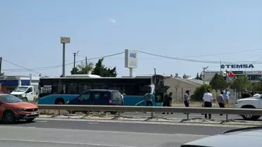 Çorlu'da Otobüste Motor Yangını