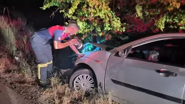 Sungurlu'da Otomobil Devrildi: 2 Yaralı