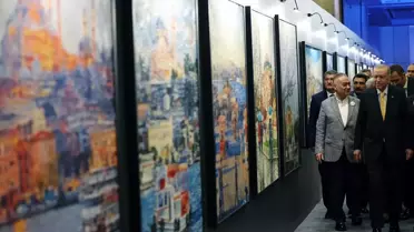 Cumhurbaşkanı Erdoğan, 'Beş Ressam Bir Şehir Canım İstanbul' sergisinin açılışında konuştu: (1)