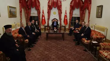 Cumhurbaşkanı Erdoğan, Kudüs Rum Patriği Giannopoulos'u kabul etti