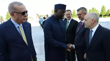 Cumhurbaşkanı Erdoğan, Senegal Başbakanı Sonko'yu resmi törenle karşıladı