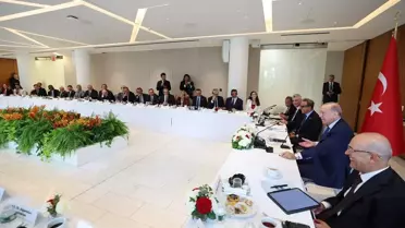 Cumhurbaşkanı Erdoğan, Türkiye-ABD İş Konseyi Başkanı Ulukaya ve ABD'li üst düzey şirket yöneticileriyle görüştü