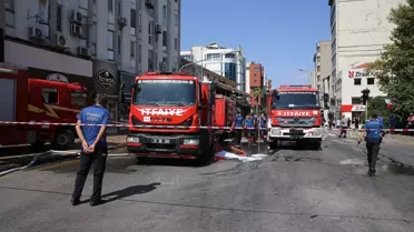 Denizli'de Çarşıda Yangın