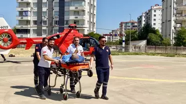 Helikopterle Hastaneye Ulaştırıldı