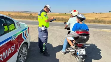 Uzunköprü'de Motosiklet Denetimi