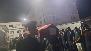 Edirne'de şehit olan Topçu Uzman Çavuş Çakır'ın naaşı törenle memleketine uğurlandı