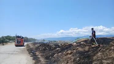 Edremit'te Otluk Alanda Yangın