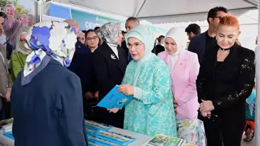 Emine Erdoğan Çevre Şenliği'ne katıldı, çocuklarla teraryum yaptı