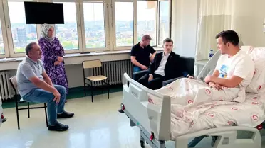 Erbaa Belediye Başkanı Karagöl'den yaralı Uzman Çavuş Ferhat Yurtalan'a ziyaret