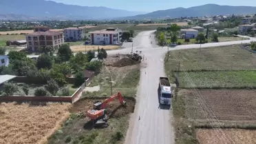 Erbaa'da Osman Gazi Caddesi'nde Düzenleme Çalışması