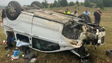 Erzincan'da Takla Atan Araçta 6 Yaralı