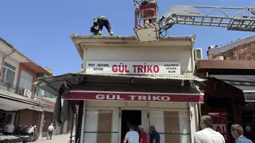 Odunpazarı'nda Çatı Yangını