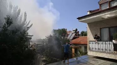 Fethiye'de Evde Yangın