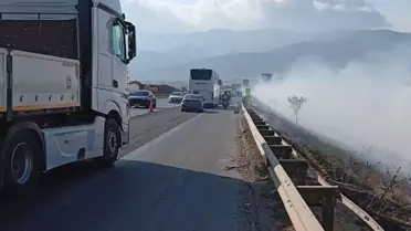TAG Otoyolu'nda Yangın Kontrol Altına Alındı