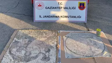 Gaziantep'te 2 Tarihi Mozaik Ele Geçirildi