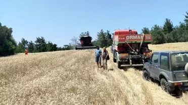 Gelibolu'da Hasat Sırasında Yangın Tedbiri