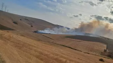 Çanakkale'de Anız Yangını Söndürüldü