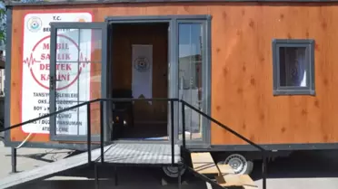 Gerze'de Mobil Sağlık Destek Kabini Uygulaması