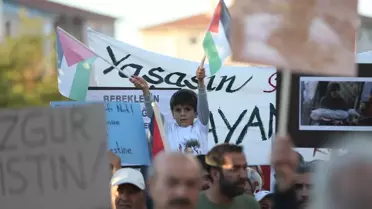 Gökçeada'da Filistin'e Destek Gösterisi
