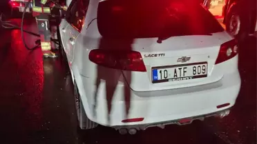 Gömeç'te Seyir Halindeki Araç Yandı